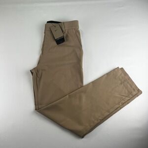 NWT Mens Nike Golf Pants 32x32 Tan Move To Zero Pants Slim Fit Ankle Length